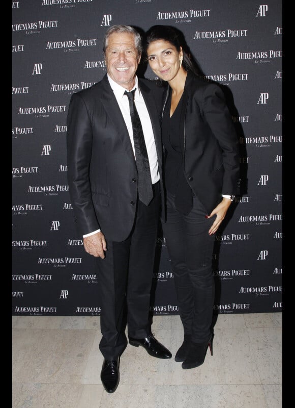 Hoda Roche et son compagnon Jean-Claude Darmon pour le 40e anniversaire de la Royal Oak de la marque Audemars Piguet, au Palais de Tokyo à Paris, le 5 juin 2012.
