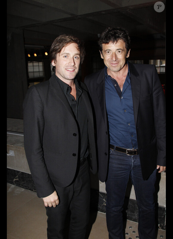 Thomas Dutronc et Patrick Bruel pour le 40e anniversaire de la Royal Oak de la marque Audemars Piguet, au Palais de Tokyo à Paris, le 5 juin 2012.