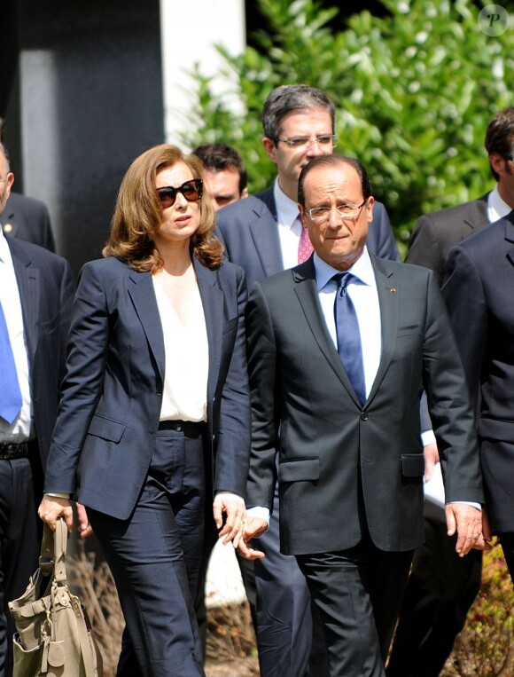 Valérie Trierweiler et François Hollande à Washington le 18 mai 2012.