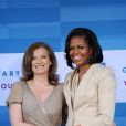 Valérie Trierweiler et Michelle Obama à Chicago le 20 mai 2012.