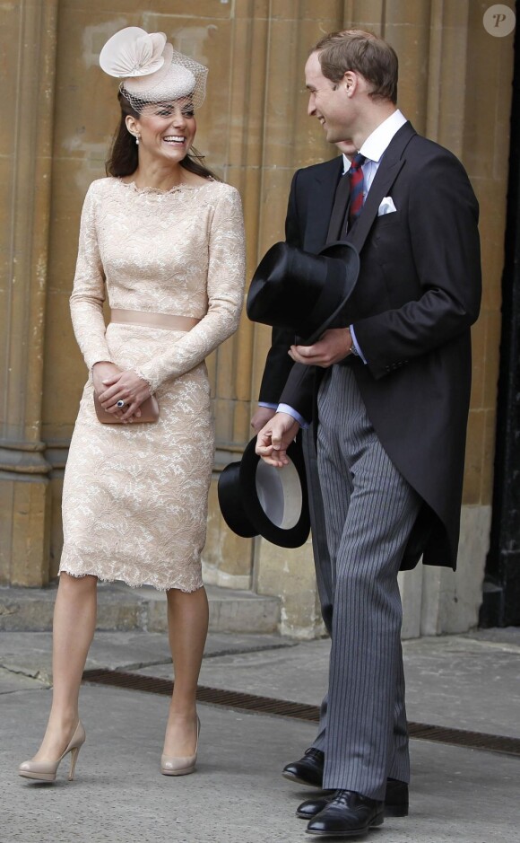 Le prince William et Kate Middleton, duc et duchesse de Cambridge, le 5 juin 2012 au dernier jour du week-end central du jubilé de diamant de la reine Elizabeth II.