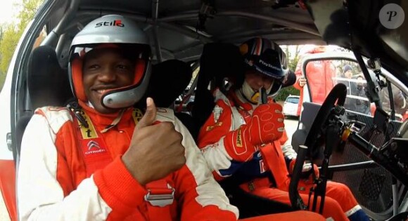 Steve Mandanda découvre les joies d'être copilote au côté de Philippe Bugalski dans une Citroën DS3 WRC avant l'Euro