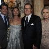 Christopher Moore et sa femme, son père Roger Moore et son épouse au dîner du Club des Ambassadeurs, organisé à l'Hôtel de Paris à Monaco, le 12 juin 2012.