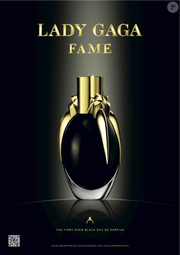 Première photo officielle de l'eau de parfum Fame que Lady Gaga sortira cet automne 2012.