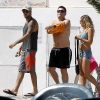 Eduardo Cruz à la plage avec une inconnue, à Ibiza le 6 juin 2012