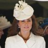Kate Middleton, sublime, lors de la cérémonie de l'Ordre de la Jarretière au château Windsor, à Londres, le 18 juin 2012