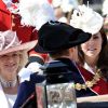 Kate Middleton lors de la cérémonie de l'Ordre de la Jarretière se déroulant du château Windsor à la chapelle Saint Georges, le 18 juin 2012