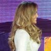 Jennifer Lopez, divine et plantureuse, était de passage sur le plateau de l'émission Dreaming To Sing. Buenos Aires, le 20 juin 2012.