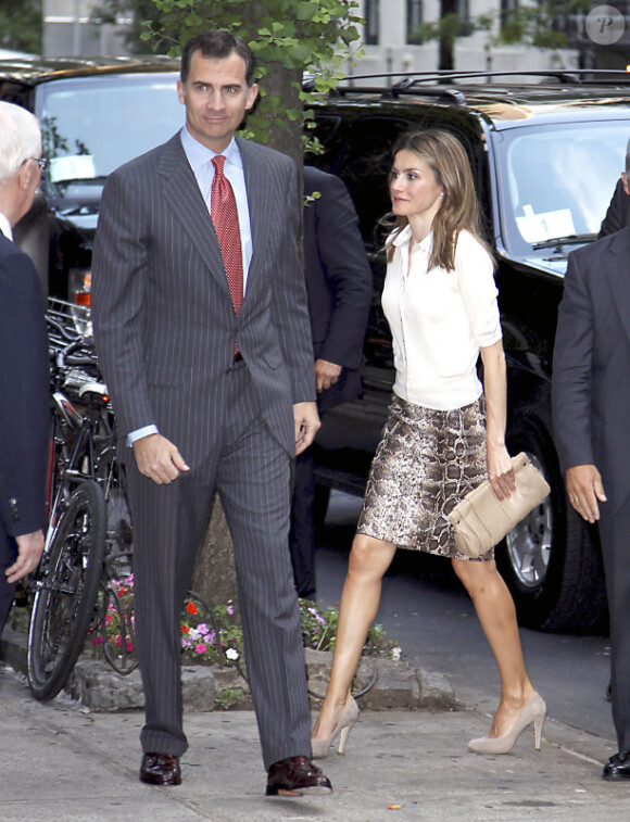 Le couple princier Felipe et Letizia d'Espagne à New York, le 20 juin 2012.