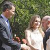 Le couple princier Felipe et Letizia d'Espagne à Harvard, Cambridge dans l'Etat du Massachusetts, le 21 juin 2012.