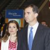 Le couple princier, Felipe et Letizia d'Espagne, visite le Salon Bio de Boston, le 21 juin 2012.