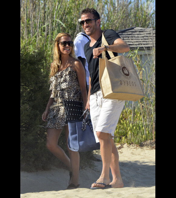 Rafael van der Vaart et sa femme Sylvie en vacances à Saint-Tropez le 23 juin 2012