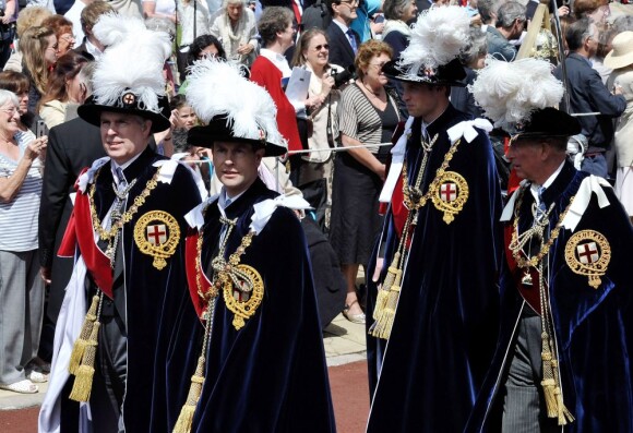 Le prince Edward lors de la procession de l'ordre de la jarretière le 18 juin 2012.