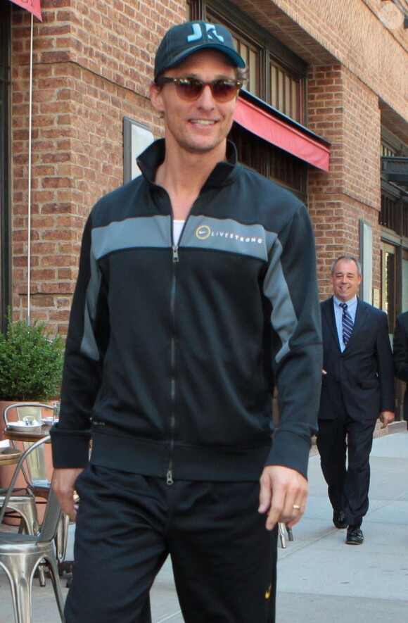 Matthew McConaughey se rend à la salle de gym à New York le 27 juin 2012