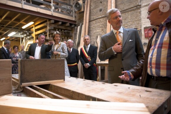 Visite du programme Work & Job. Le prince Philippe et la princesse Mathilde de Belgique étaient en visite en Communauté germanophone le 27 juin 2012.