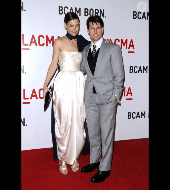 Katie Holmes et Tom Cruise en février 2008 à Los Angeles