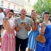 Patrice Laffont au premier tournoi de pétanque Eddie Barclay sur la place des Lices, à Saint-Tropez, le 1er juillet 2012.