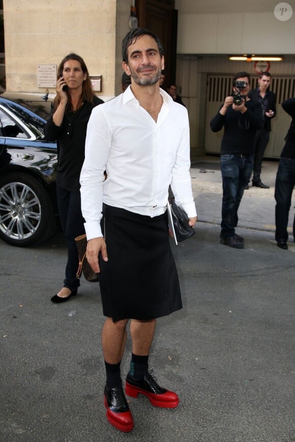 Marc Jacobs arrive au défilé haute couture Christian Dior automne-hiver 2012-2013. Paris, le 2 juillet 2012.