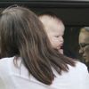 Jennifer Garner et Ben Affleck emmènent leurs filles et leur petit Samuel célèbrer la journée nationale des Etats-Unis, le 4 juillet 2012 à Los Angeles