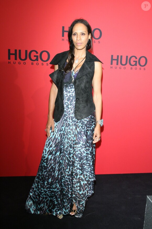 Barbara Feltus lors de la présentation de la collection printemps-été Hugo Boss à Berlin pendant la Fashion Week. Le 5 juillet 2012