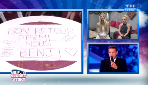 Un petit mot pour Benjamin Castaldi dans l'hebdo de Secret Story 6 le vendredi 6 juillet 2012 sur TF1