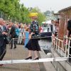 La reine Beatrix des Pays-Bas en visite dans la province de Fryslân le 6 juillet 2012.