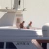 Lady Diana en vacances sur le yacht Jonikal avec Dodi Al-Fayed le 22 août 1997