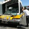 Accident d'un bus et d'un camion de la production du film The Heat, à Boston le 9 juillet 2012