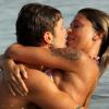 Belén Rodriguez et son chéri Stefano de Martino, torrides sur l'île de Formentera en Espagne. Le 11 juillet 2012.