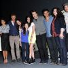 Nikki Reed, Kellan Lutz, Elizabeth Reaser, Mackenzie Foy, Kristen Stewart, Robert Pattinson et Taylor Lautner lors de la présentation durant le Comic-Con à San Diego de Twilight - chapitre 5 : Révélation (2ème partie) le 12 juillet 2012