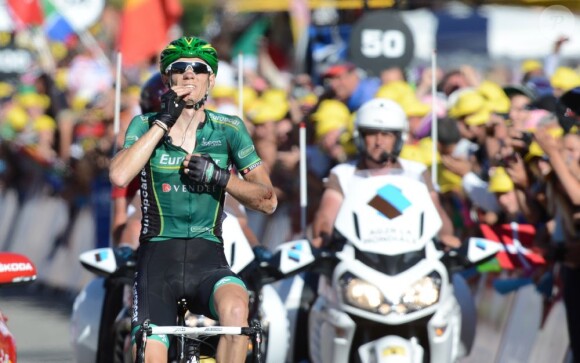 Pierre Rolland s'est imposé le 12 juillet 2012 lors de la onzième étape du Tour de France 2012 entre Albertville et La Touissuire-Les Sybelles
