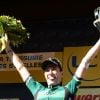 Pierre Rolland peut exulter après s'être imposé le 12 juillet 2012 lors de la onzième étape du Tour de France 2012 entre Albertville et La Touissuire-Les Sybelles