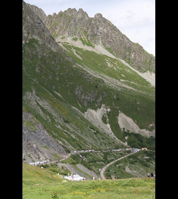 Le peloton le 12 juillet 2012 lors de la onzième étape du Tour de France 2012 entre Albertville et La Touissuire-Les Sybelles