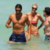 Sami Khedira et sa chérie Lena Gercke en vacances à Miami le 13 juillet 2012