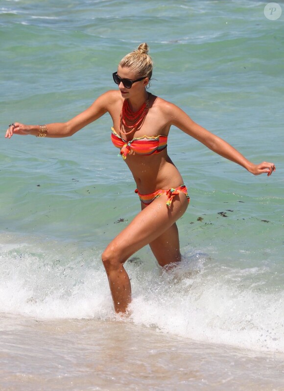 Lena Gercke en vacances à Miami le 13 juillet 2012