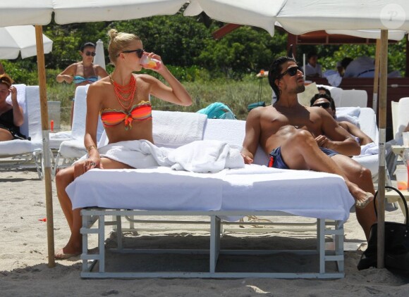 Sami Khedira et sa chérie Lena Gercke en vacances à Miami le 13 juillet 2012