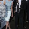 La princesse Caroline de Hanovre s'est jointe à son grand ami Karl Lagerfeld pour l'inauguration d'une nouvelle enseigne Chanel Joaillerie à Monaco, le 16 juillet 2012.