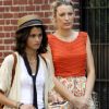 Blake Lively dans les rues de New York sur le tournage de Gossip Girl. Le 17 juillet 2012