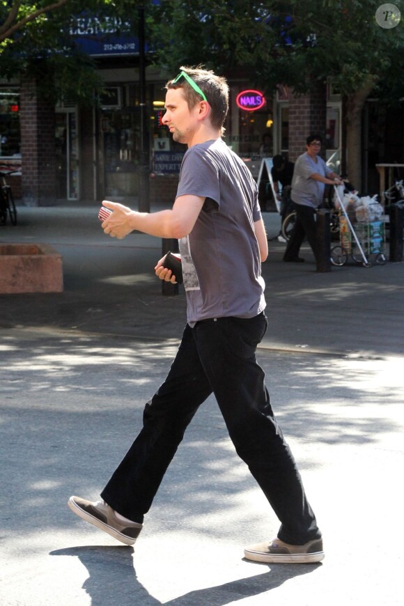 Kate Hudson et Matthew Bellamy surpris à la sortie d'un taxi à New York le 17 juillet 2012