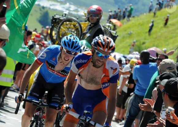 Daniel Martin lors de la 16e étape du Tour de France entre Pau et Bagnères-de-Luchon le 18 juillet 2012