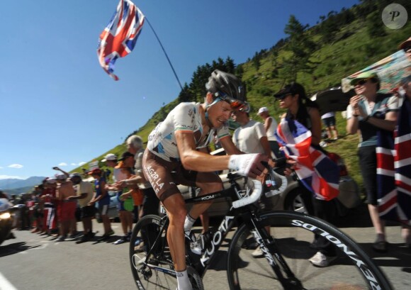 Nicolas Roche lors de la 16e étape du Tour de France entre Pau et Bagnères-de-Luchon le 18 juillet 2012