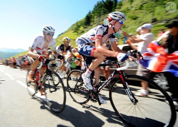 Jurgen Van den Broeck lors de la 16e étape du Tour de France entre Pau et Bagnères-de-Luchon le 18 juillet 2012