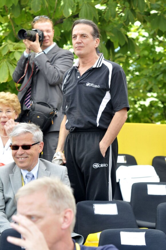 Francis Lalanne lors de la dernière étape du Tour de France 2012 sur les Champs Elysées à Paris le 22 juillet 2012