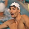 Camille Lacourt le 18 juillet 2012 à Dunkerque durant sa préparation olympique avec l'équipe de France