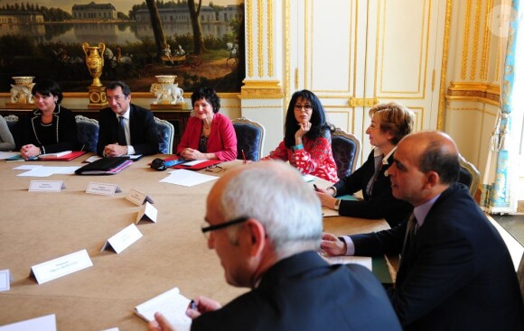 Conseil des ministres pour Yamina Benguigui à l'Elysée, le 27 juin 2012.