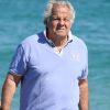 Massimo Gargia sur le ponton du Club 55 à St-Tropez, le jeudi 26 juillet 2012.
