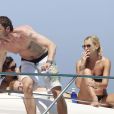Marat Safin s'est offert quelques jours de vacances joyeuses sur un yacht avec sa compagne Anna Druzyaka le 31 juillet 2012 à Ibiza