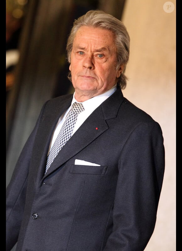 Alain Delon en janvier 2012 à Paris.