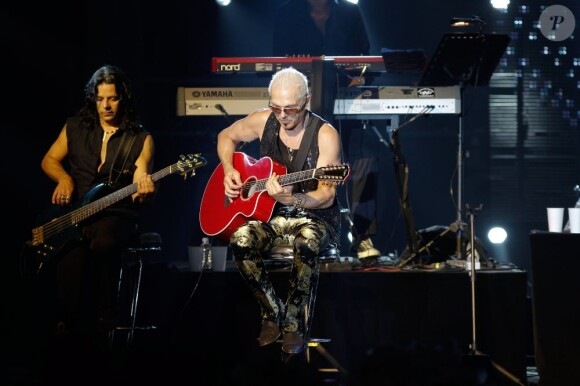 Le groupe Scorpions lors de leur performance au 64e Bal de la Croix-Rouge à Monaco le 3 août 2012