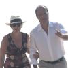 François Hollande et Valérie Trierweiler se promènent au Fort de Brégançon, le vendredi 3 août 2012.